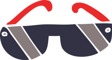 gafas de sol de garabato de dibujos animados png