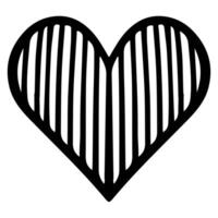heart shape black outline icon sign symbol of love element to decoration happy holiday vector illuatration