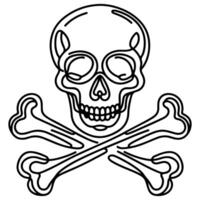 skull and crossbone vector