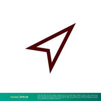 Arrow Pointer Icon Vector Logo Template Illustration Design. Vector EPS 10.