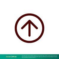 Upload Up Arrow Icon Vector Logo Template Illustration Design. Vector EPS 10.