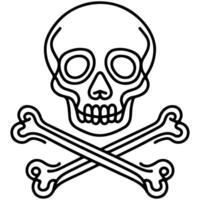 skull and crossbone vector