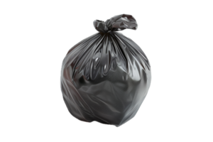 AI generated Tied Black Garbage Bag png