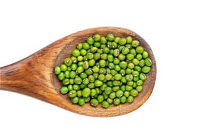 AI generated Fresh Green Soybeans Edamame on Wooden Spoon png