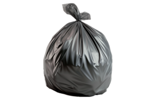 AI generated Tied Black Garbage Bag png