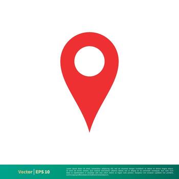 Pin Map Locator Icon Vector Logo Template. Map Pointer Location Trendy Design.