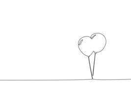 Draw a continuous line of balloons. Happy important day vector