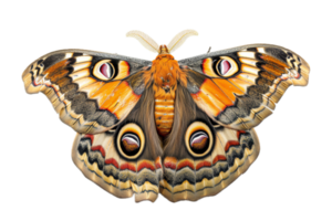 ai généré géant papillon de nuit avec œil motifs sur ailes png