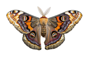 ai généré géant papillon de nuit avec œil motifs sur ailes png