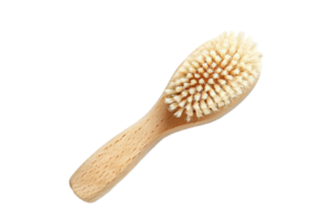 AI generated Wooden Brush with Natural Bristles png