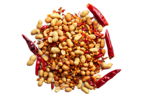 AI generated Spicy Roasted Peanuts Heap png