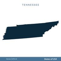 Tennesse - estados de nosotros mapa icono vector modelo ilustración diseño. vector eps 10