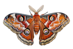 AI generated Giant Moth with Eye Patterns on Wings png