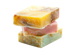 AI generated Natural Handmade Soap with Flowers png