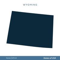 Wyoming - estados de nosotros mapa icono vector modelo ilustración diseño. vector eps 10