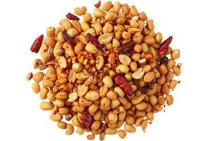 AI generated Spicy Roasted Peanuts Heap png