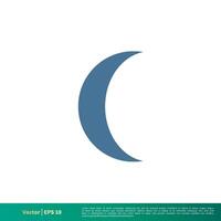 Moon Icon Vector Logo Template Illustration Design. Vector EPS 10.