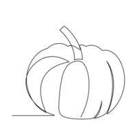 calabaza vegetal continuo uno línea vector Arte dibujo y ilustración