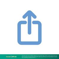 Upload Arrow Up Icon Vector Logo Template Illustration Design. Vector EPS 10.