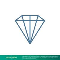 Diamond Icon Vector Logo Template Illustration Design. Vector EPS 10.