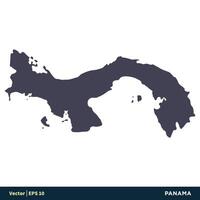 Panamá - norte America países mapa icono vector logo modelo ilustración diseño. vector eps 10