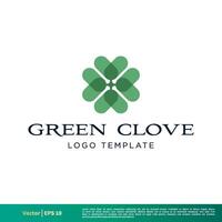 Green Clover Icon Vector Logo Template Illustration Design. Vector EPS 10.