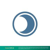 Moon Icon Vector Logo Template Illustration Design. Vector EPS 10.