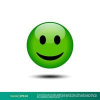 Emoticon Icon Vector Template Illustration Design EPS 10.