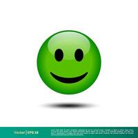 Emoticon Icon Vector Template Illustration Design EPS 10.