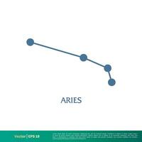 Aries - Constellation Star Icon Vector Logo Template Illustration Design. Vector EPS 10.