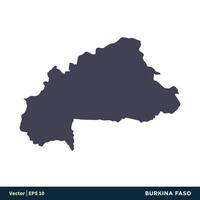 burkina faso - África países mapa icono vector logo modelo ilustración diseño. vector eps 10