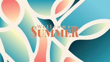 wellcome summer fluid wave template. abstract vintage gradient.  blank area for copy space. vector illustration template