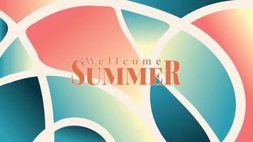wellcome summer fluid wave template. abstract vintage gradient.  blank area for copy space. vector illustration template