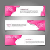 Modern banner template design. Pink geometric banner illustration design vector EPS 10.