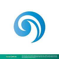 Water Wave Icon Vector Logo Template Illustration Design. Vector EPS 10.