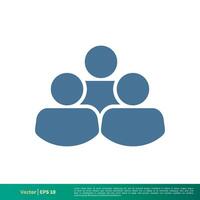 Human Shape, People, Crowd icon Vector Logo Template Illustration Design. Vector EPS 10.