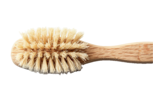 AI generated Wooden Brush with Natural Bristles png