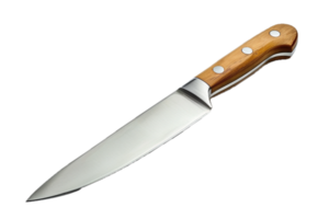 AI generated Chef's Knife with Wooden Handle png