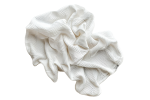 AI generated Crumpled White Fabric png