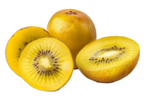 AI generated Sliced Golden Kiwifruit png