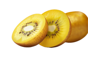 ai gegenereerd gesneden gouden kiwi PNG