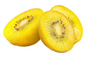 ai generiert geschnitten golden Kiwi png