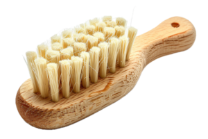 AI generated Wooden Brush with Natural Bristles png