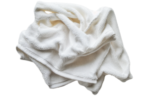 AI generated Crumpled White Fabric png