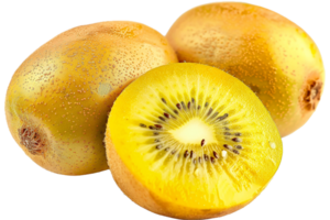 ai generato affettato d'oro kiwi png