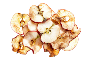 AI generated Sliced Red Apple with Dried Apple Chips png