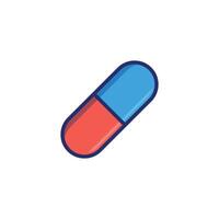 Trendy Capsule Medicine Icon Vector Template