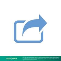 Share Arrow Icon Vector Logo Template Illustration Design. Vector EPS 10.