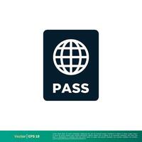 Passport Icon Vector Logo Template EPS 10