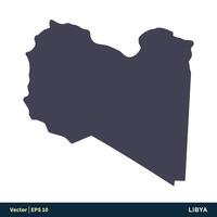 Libia - África países mapa icono vector logo modelo ilustración diseño. vector eps 10